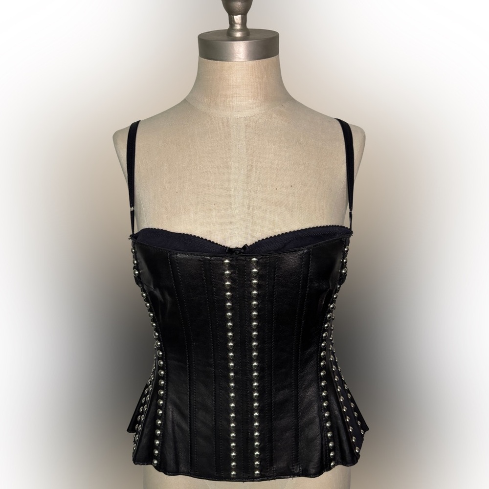 Dolce & Gabbana Vintage Black Studded Bustier/Corset